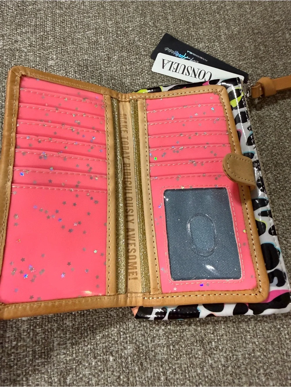 Consuela Multicolor Leopard Print Slim Wallet